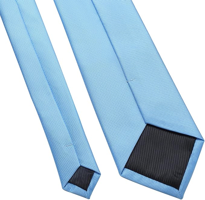 DecTwig Men's Ties Solid Color Formal Neckties 3.15" (8CM) Black Ties For Men