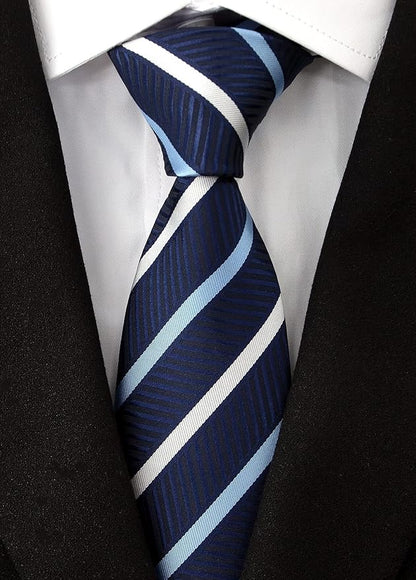Adulove Men's Necktie Classic Silk Tie Woven Jacquard Neck Ties 6 PCS