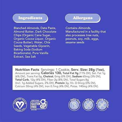 Love + Chew Superfood Soft Baked MINI Cookies Variety Pack, Plant Based Cookie With Almonds, Dates, and Chia Seeds for Kids and Adults, Vegan Snacks, Gluten Free, Paleo, Non GMO, 16 Pack