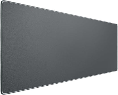 Waterproof Large Gaming Mouse Pad with Durable Stitched Edges, Non-Slip Rubber Base, Grainy Jacquard Mouse Mat Desk Pad for Home Office Gaming, 35.4''x15.7''x0.12'', Matte Gray