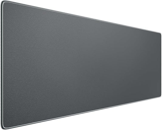Waterproof Large Gaming Mouse Pad with Durable Stitched Edges, Non-Slip Rubber Base, Grainy Jacquard Mouse Mat Desk Pad for Home Office Gaming, 31.5''x11.8''x0.12'', Matte Gray