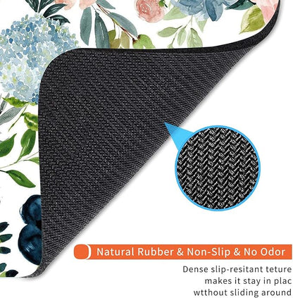 Square Mouse Pad Pretty Flowers, Personalized Premium-Textured Custom Mouse Mat Design, Washable Mousepad Cloth, Non-Slip Rubber Base Computer Mouse Pads for Wireless Mouse