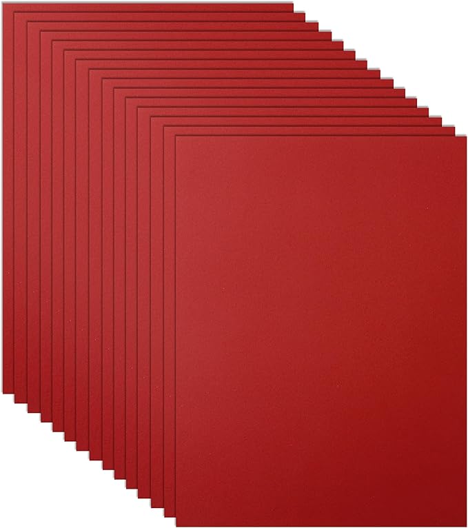 40 Sheets Dark Red Cardstock 8.5 x 11 Scrapbooking Paper, 200gsm/75lb Premium Red Construction Paper Card Stock for DIY Cards Making, Wedding Invitations, School Crafting, Art Drawing