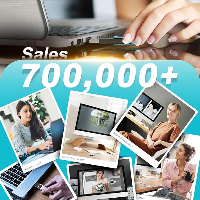 Kepmem 4GB USB 2.0 Flash Drive Bulk 10 Pack - 4GB Thumb Drives with Swivel Metal Lanyard for Business Office Data Storage