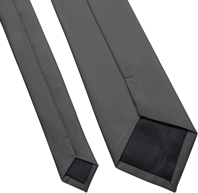DecTwig Men's Ties Solid Color Formal Neckties 3.15" (8CM) Black Ties For Men