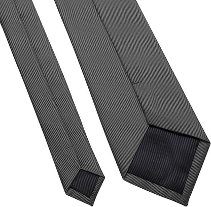DecTwig Men's Ties Solid Color Formal Neckties 3.15" (8CM) Black Ties For Men