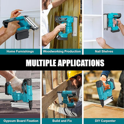 Cordless Brad Nailer for Makita 18V Lithium-Ion Battery, Powered Electric Nail Gun for Wood 18GA, Brushless Motor, 2 Mode, 18 Gauge 5/8 to 1-1/4 Inch, Lightweight and Ergonomic, Tool Only