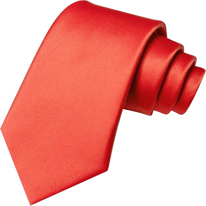 RBOCOTT Solid Color Tie and Pocket Square Hankerchief with Lapel Pin Set for Men