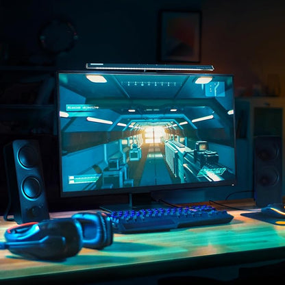 PaletteLife EXZ-1500WH LED Monitor Light Bar EXARM Zeta, USB-C Powered, Anti-Glare Lighting, RGB Gaming Light, White