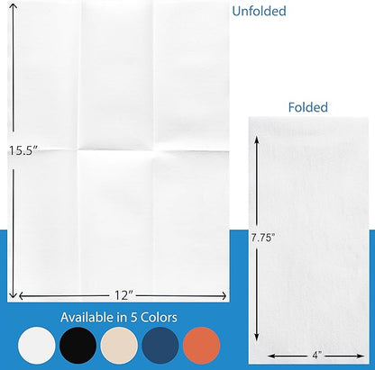 AH AMERICAN HOMESTEAD Disposable Paper Hand Towels for Bathroom - Guest Napkins Linen Like Feel - Ideal for Wedding Reception or Dinner Party 100 Count - Quilted Soft - Large 15.5" x 12" (Terracotta)