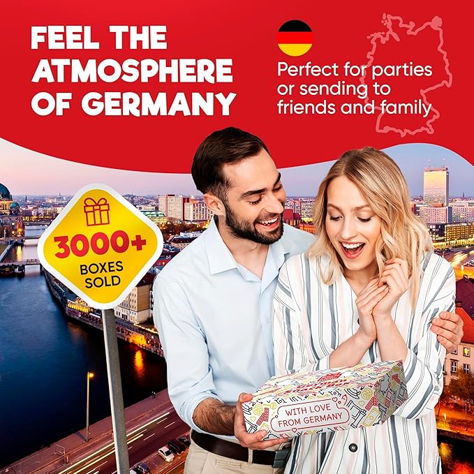 German Snack Box – Authentic German Chocolate & Snacks from Germany - International Snack Box with German Candy & European Treats – Great Gift for Food Lovers