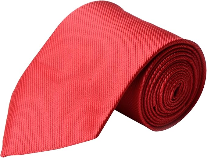 QBSM Mens Solid Polyester Textile Neckties Pure Color Neck Ties