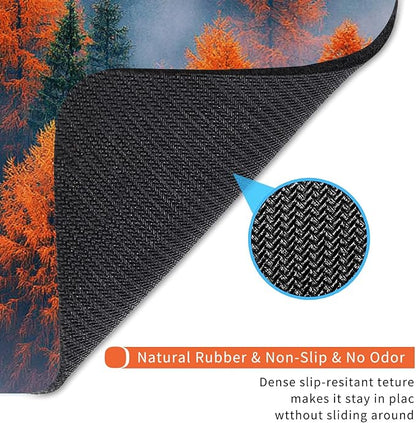 Square Mouse Pad Forests,Personalized Premium-Textured Custom Mouse Mat Design,Washable Mousepad Lycra Cloth,Non-Slip Rubber Base Computer Mouse Pads for Wireless Mouse