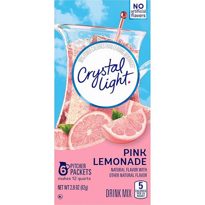 Crystal Light Pink Lemonade Drink Mix, 12-Quart 2.9-Ounce Canister (Pack Of 4)