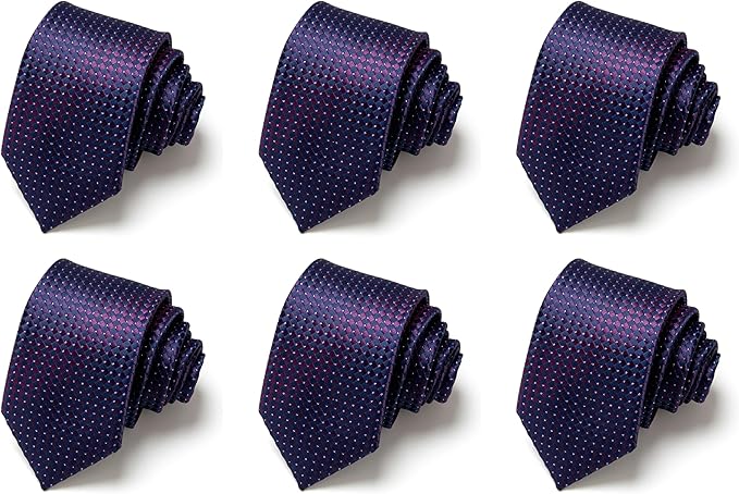 Tie For Men Necktie Woven Jacquard Neck Ties Set 6 PCS