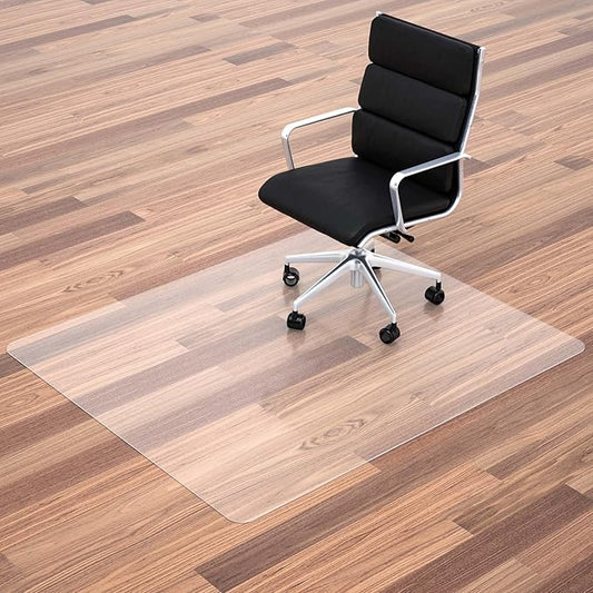 Office Chair Mat for Hardwood Floor, 45” x 53” Large Chair Mats, Under Desk Chair Mat for Rolling Chairs, Easy Glide Desk Floor Mat for Home Office (Rectangle)