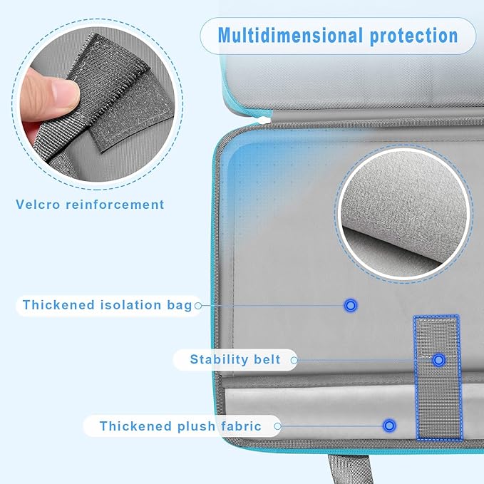 ZINZ Laptop Case 15 15.6 16 inch Sleeve, Expandable Computer Hand Bag with Multi-pockets Compatible with MacBook Pro 16 inch M4/M3/M2/M1, MacBook Air/Pro 15 inch and 15-16 inch Notebooks，DG01BL01