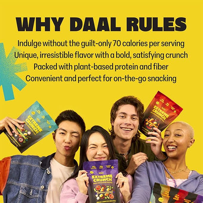 Daal By Keen Crunchy Mung Bean Snacks – Wild Habanero - Plant-Based Protein, High Fiber, Gluten Free & Nut-Free – Mix into Salads or Enjoy as an On-the-Go Snack - 1 Resealable Pack, 4.76 oz