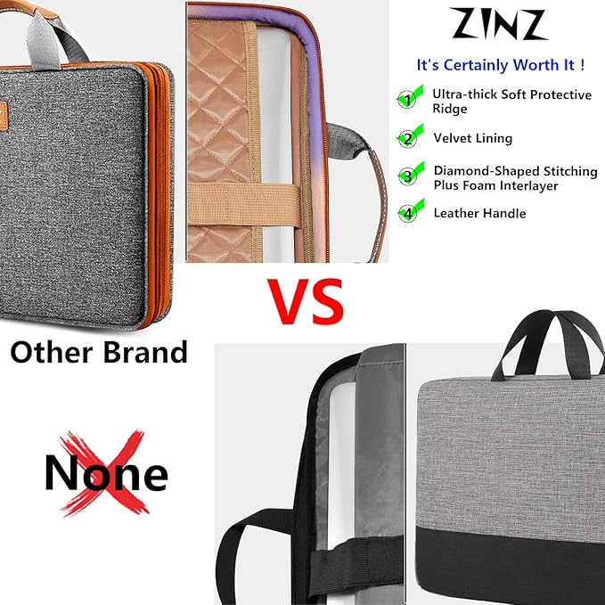 ZINZ Slim Expandable 13 13.3 13.6 14 Laptop Case Sleeve Compatible with MacBook Air/Pro 13-14 M1 M2 M3 2021-2023 Pro/Max,13.5 Surface Laptop 4/3,D01G02
