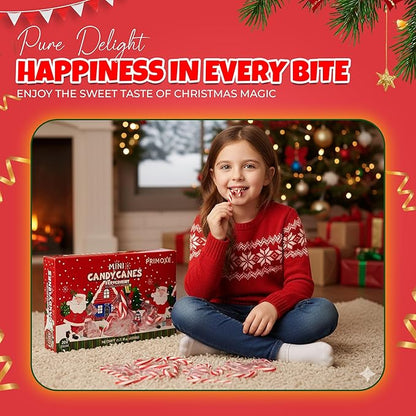 Christmas Mini Candy Canes - Red & White Peppermint Individually Wrapped for Holiday Indulgence - Bulk Christmas Candy for Kids & Adults - Holiday Decorations & Treats, 200 Pack