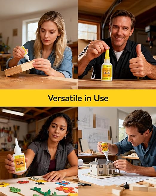 Super Glue Clear Liquid, 40ML/1.35fl oz【Dual Molecular Action & Deep Micro-Penetration】Super Strong CA Glue for Wood Plastic Metal Etc, Thin Low-Viscosity Cyanoacrylate Instant Glue Quick Dry