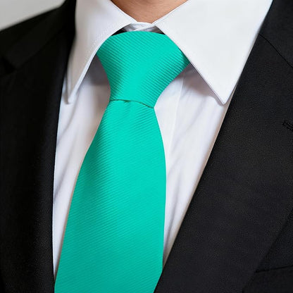 Fineknot Black Ties for Men, Formal Neckties for Men, Solid Color Mens Ties for Business, Wedding, Party, Mens Neck Tie