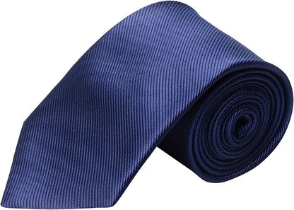 QBSM Mens Solid Polyester Textile Neckties Pure Color Neck Ties