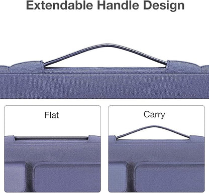 MOSISO 360 Protective Laptop Case 13.3 inch, 13-13.3 inch Laptop Sleeve Compatible with MacBook Air/Pro 13 / Pro 14, HP Dell ASUS Lenovo,Side Open Bag with 2 Raised&1 Flapover Pockets, Lavender Gray