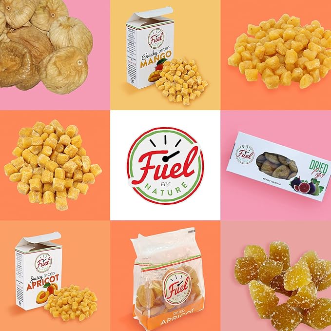 Fuel by Nature Dried & Crystallized Ginger Healthy Snack, High Energy Treats for Snacking, Bulk Dried Candied Ginger, 1lb