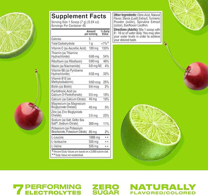 Cwench Sugar Free Electrolyte Hydration Drink Mix - Cherry Lime 10 Single Serve Packets