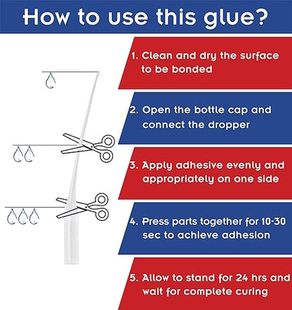 30g Plastic Glue,Adhesive for Legos&Miniatures,3D Printing,Toy Car,ABS,PVC;Super Instant Glue Bonding Between Plastics, Waterproof Clear