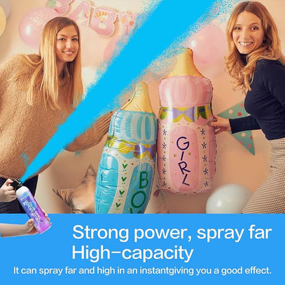 Gender Reveal Fire Extinguisher, Gender Reveal Color Smoke Powder Spray,4 Pcs Blue Blaster Only for Baby Boy with Blue Smoke Suitable for Gender Reveal Party, 100% Biodegradable Party Supplies
