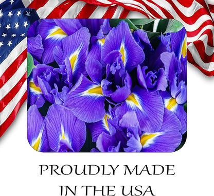 Floral Pattern Flower Mouse Pad Mat Mousepad for Desk Computer Laptop PC Gaming Home or Office Gift for Her Flowers (Iris MP111)