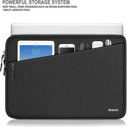 Laptop Sleeve Case 14 inch, Traveling Water Resistant Carrying Notebook Bag with Pocket, Shockproof Protective Laptop Cover Compatible for 14 Inch MacBook Air/Pro, HP, Lenovo, Dell, ASUS, Acer, Black