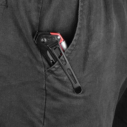 Folding Utility Knife, Heavy Duty Box Cutter Knife, Pocket Razor Utility Knives with 10 Razor Blades, Screwdriver, Saw, Belt Clip, Safety Lock, EDC Work Knives, Gifts for Men Wowen
