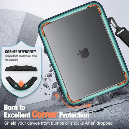 MoKo 13-14 Inch Laptop Sleeve Bag, Fits MacBook Air 13/13.3/13.6 Inch M2/M3, MacBook Pro 13/14 Inch M1/M2/M3, Surface Pro 9/8 13", Multifunctional Bag with Shoulder and Headphone Port, Black