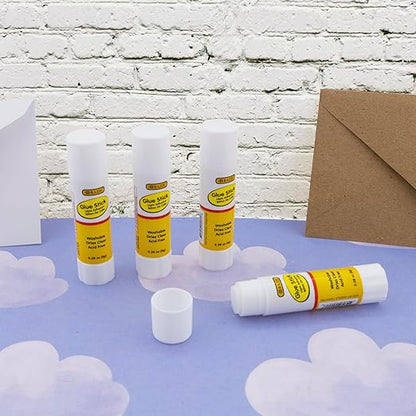 BAZIC Products Glue Stick 8g/0.28 Oz, White Glue Sticks, Acid Free for Photos Paper Art Craft at School Home Office (30/Pack), 20-Pack