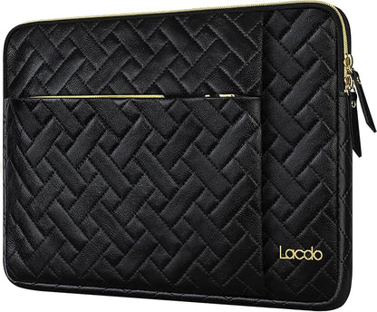 Lacdo Laptop Sleeve Case for 14 inch New MacBook Pro M5/M4/M3/M2/M1 Chips Pro Max A3434 A3112 A3401 A3185 A2918 A2992 A2779 2025-2021, 13.8" Surface Laptop 7th Copilot+PC Computer Bag, Elegant Black