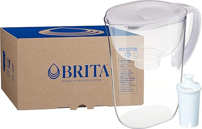 Brita Large 10 Cup Water Filter Pitcher, 1 BritaPlus Filter, Everyday, Clear (Package May Vary)