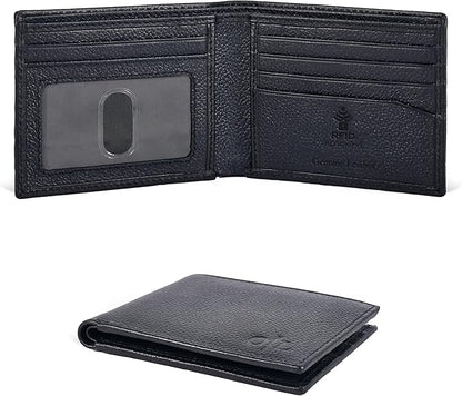 Oak Leathers Slim Leather Wallet for Men - RFID Wallets Credit Card Holder Ultra Thin Gift for Mens, Front Pocket Minimalist Design