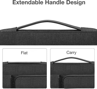 MOSISO 360 Protective Laptop Case 13.3 inch, 13-13.3 inch Laptop Sleeve Compatible with MacBook Air/Pro 13 / Pro 14, HP Dell ASUS Lenovo,Side Open Bag with 2 Raised&1 Flapover Pockets, Slate Gray