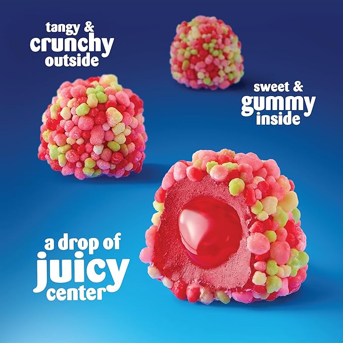 NERDS Juicy Gummy Clusters, Strawberry Punch, Juicy and Gummy Candy, 1 Stand Up Bag, for Snacking and Sharing, 7.15 oz (Pack of 2)