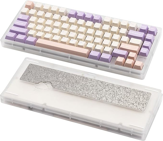 KEEBMONKEY WOBKEY Rainy 75 Aluminum HMX/JWK Switches Mechanical Keyboard with Superior Acoustics, Wired, BT, 2.4G Wireless Connectivity(Pro Purple(Acrylic Limited))
