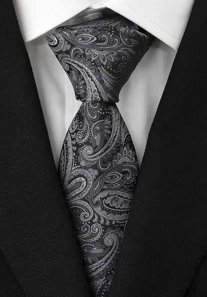 Adulove Men's Necktie Classic Silk Tie Woven Jacquard Neck Ties 6 PCS