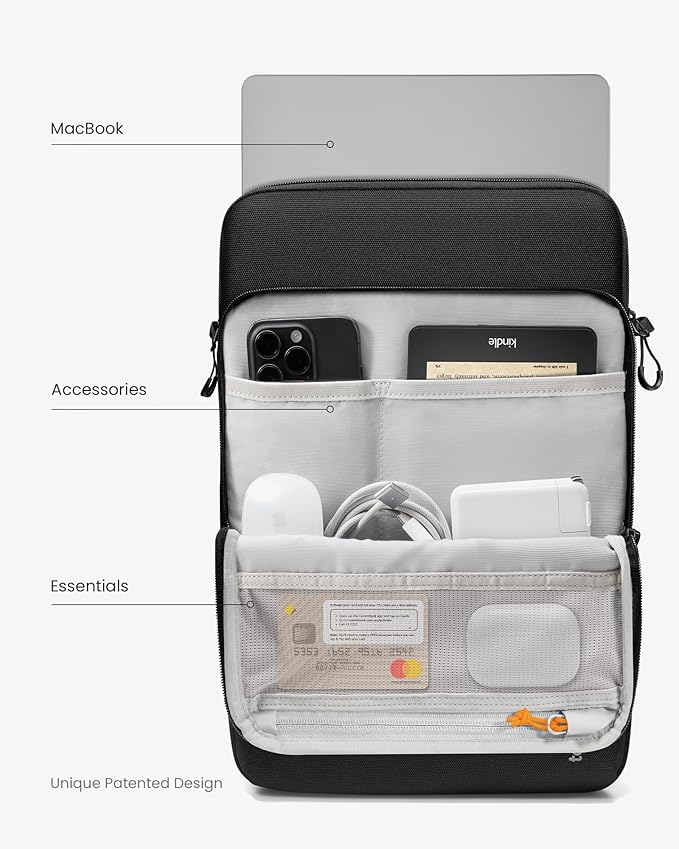 tomtoc Protective Laptop Sleeve for 13 Inch MacBook Air M4/A3240, M3/A3113, M2/A2681, M1/A2337, MacBook Pro 13 M2/A2686, M1/A2338, 2024 Surface Pro AI PC, Water-Resistant MacBook Case