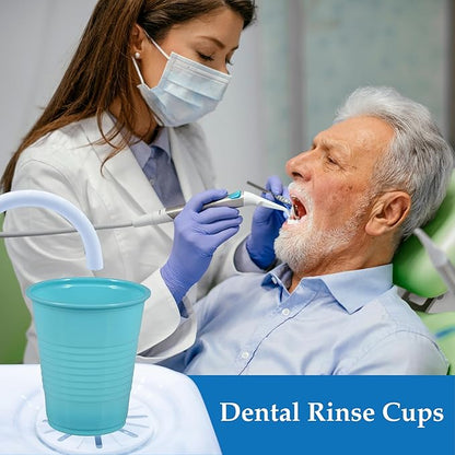 Henry Schein Disposable Cups, 5 oz, Blue (200 Count) – Dental Rinse Cups, Double-Coated for Durability, Latex-Free, Embossed Grip, Ideal for Medical, Office, and Event Use