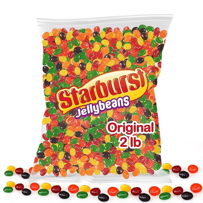 Original Jelly Beans (2 Pound) Holiday Candy - Comes in a Resealable Bag - jelly beans bulk - Perfect for Parties, Christmas Candy Stocking Stuffers