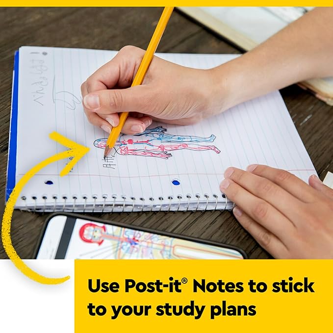 Post-it Transparent Sticky Notes, 3x3 in, 12 Pads/Pack, 36 Sheets/Pad, Sticks Securely and Removes Cleanly