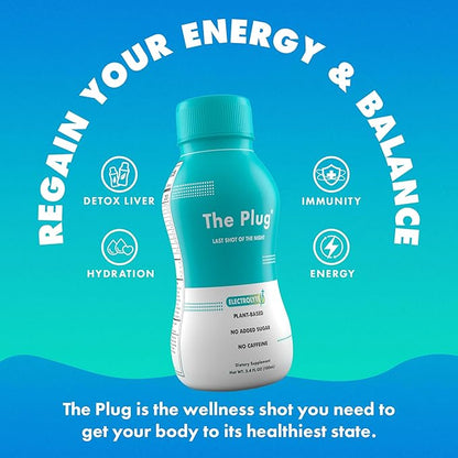 The Plug Liver Cleanse Detox & Repair Drink - Plant Based Herbal Electrolyte Drink for Liver Support & Health, Bloating Relief, Restore Antioxidants & Minerals | Liver Complex Energy Drink (6-Pack)