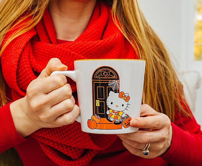 Silver Buffalo Sanrio Hello Kitty Halloween Ceramic Mug, 17.5 Ounces